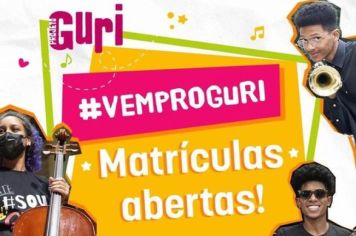 PROJETOGURI, MATRICULAS ABERTAS